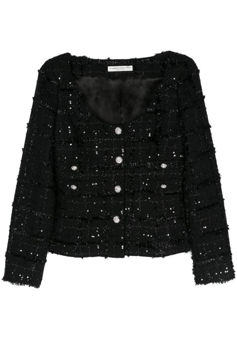 Black sequin-embellished tweed blazer Alessandra Rich - women ALESSANDRA RICH | FABX3760F43250900